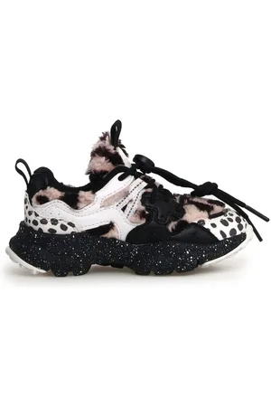 Flower Mountain Faux-fur panelled sneakers