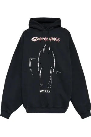 Vetements Graphic-print cotton hoodie