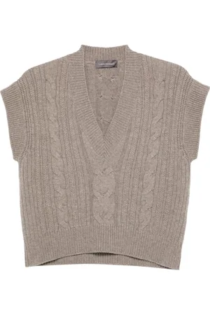 LORENA ANTONIAZZI Cable-knit vest