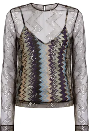 Missoni Layered chevron-knit top