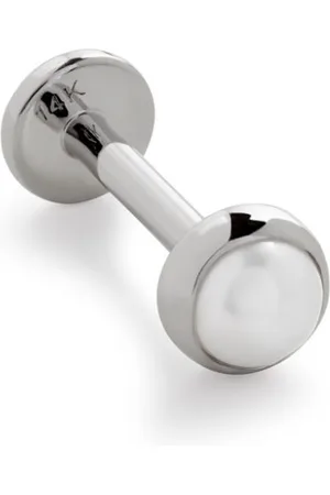 Monica Vinader 14kt white gold Pearl single earring