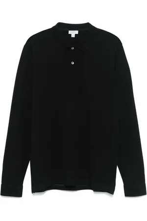 Sunspel Piqué long-sleeves polo shirt