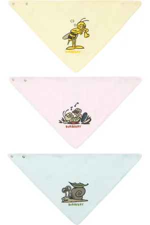 Burberry Print-motif bib (set of three)