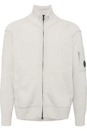 C.P. Company Hooded waffle-knit cardigan