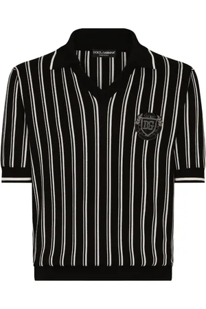 Dolce & Gabbana Striped silk polo shirt