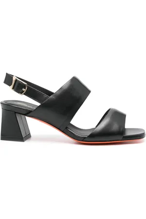 santoni 60mm double-strap slingback sandals