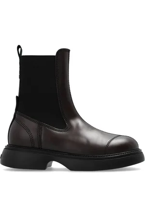 Ganni Leather Chelsea boots