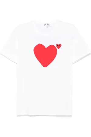 Comme des Garçons Heart-print cotton T-shirt
