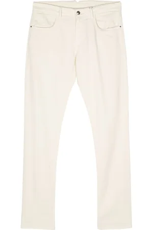 CANALI Tonal-stitching straight-leg trousers