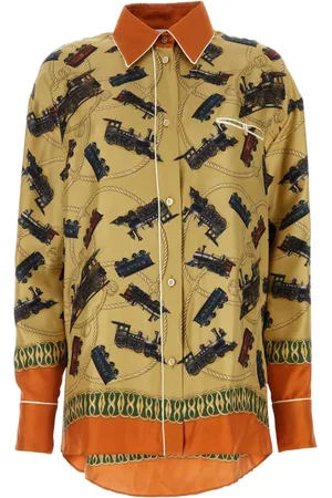 Bally Graphic-print oversized silk shirt
