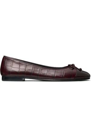 Tory Burch Embossed crocodile ballerina shoes