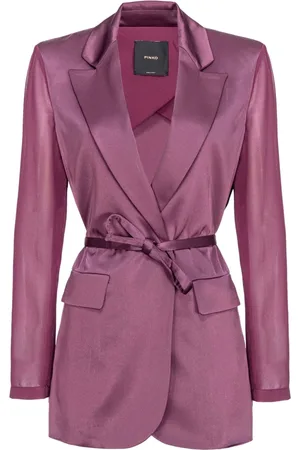 Pinko Belted satin blazer
