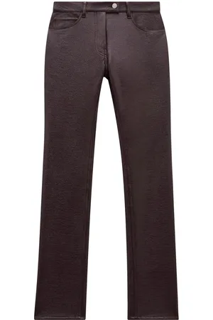 Courrèges Slim-cut vinyl trousers