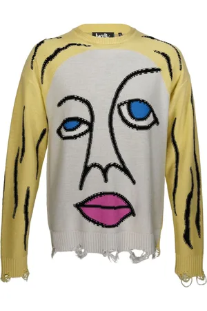 HACULLA Face-motif wool jumper