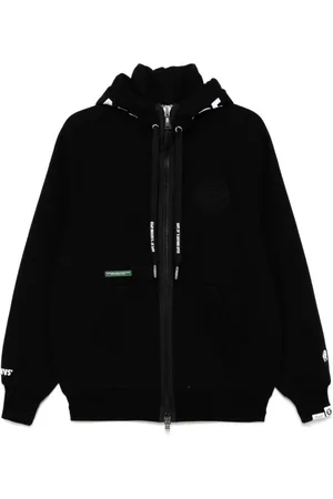 A Bathing Ape Moonface logo zip-up hoodie