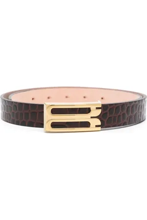 Victoria Beckham Croc-embossed belt