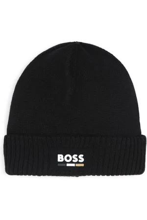 HUGO BOSS Logo-print knitted beanie