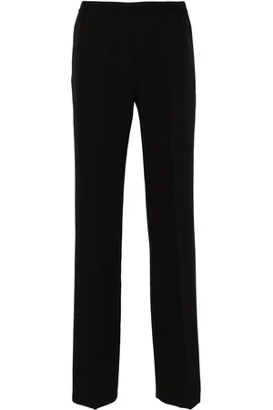 Ermanno Firenze Logo-waistband cady trousers