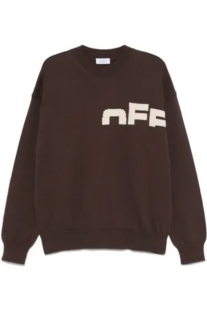 OFF-WHITE Intarsia-logo sweater
