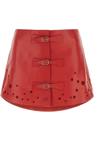 Durazzi Milano Perforated leather miniskirt