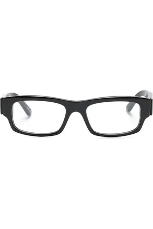 Balenciaga Logo-print rectangle-frame glasses
