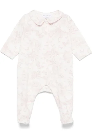 Tartine Et Chocolat Leaf-print velvet pyjamas
