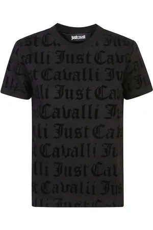 Roberto Cavalli Flocked-logo T-shirt
