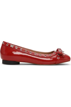 Ganni Eyelet detailing ballerina shoes
