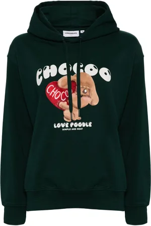 Chocoolate Graphic-print cotton-blend hoodie