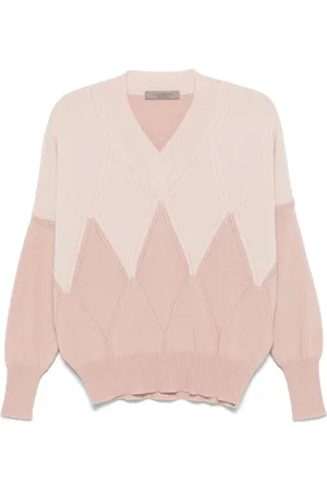 D.EXTERIOR Argyle-check sweater