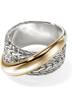 John Hardy 14kt yellow gold JH Essential Crossover ring