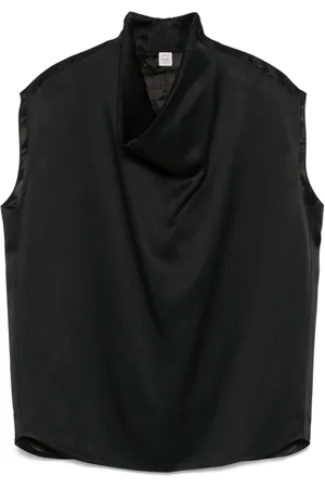 Totême Sleeveless funnel-neck blouse
