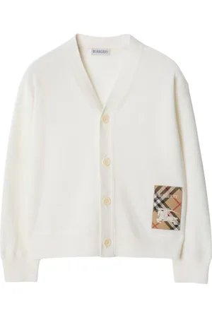 Burberry Check-label wool cardigan