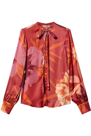 Twin-Set Floral-print satin shirt