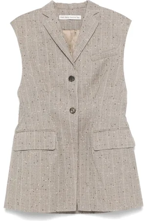 Mark Kenly Domino Tan Notched-lapels vest