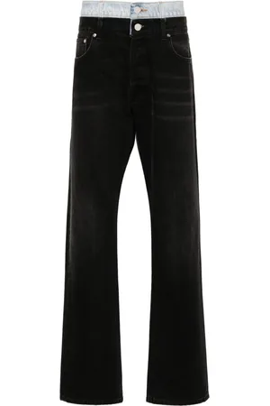 VTMNTS Layered-effect cotton jeans