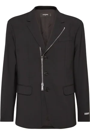 Dsquared2 Zip-detailing twill blazer