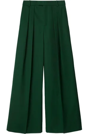 Burberry Pleated cotton trousers