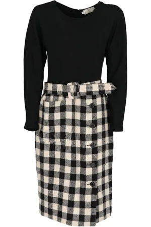 VALENTINO GARAVANI 1980s checked dress