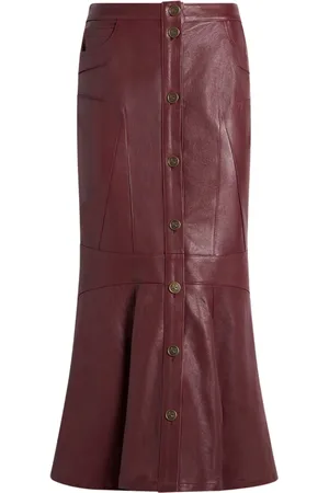 Etro Mermaid leather skirt