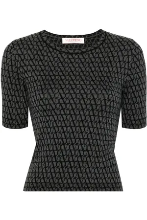 VALENTINO GARAVANI Toile Iconographe knitted top