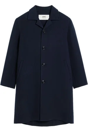 Ami Single-breasted felted coat