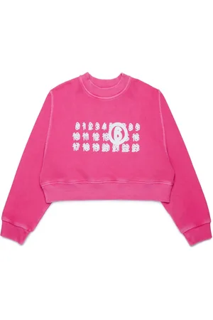 Maison Margiela Numbers-print cropped sweatshirt