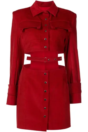Gloria Coelho Corduroy cut-out dress