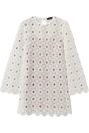 Twin-Set Crochet-knit mini dress