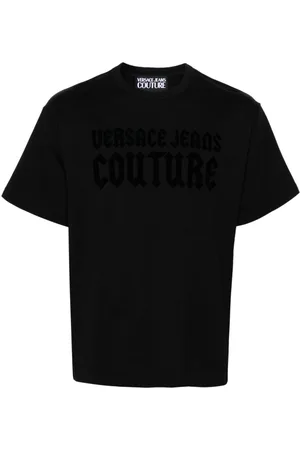 VERSACE Flocked-logo cotton T-shirt