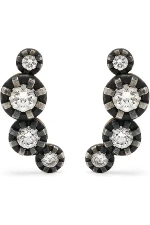 LEANDRA BAGS 18K yellow gold Midnight Climber (4) diamond earrings