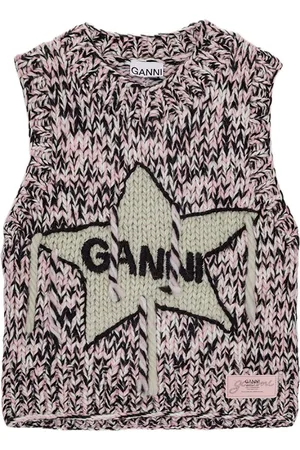 Ganni Embroidered sleeveless vest