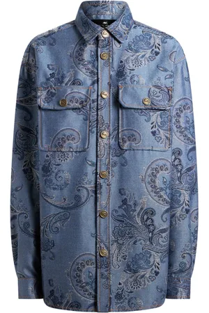 Etro Jacquard denim overshirt