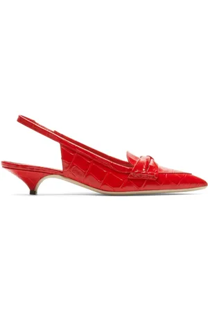 Nº21 30mm bow slingback pumps
